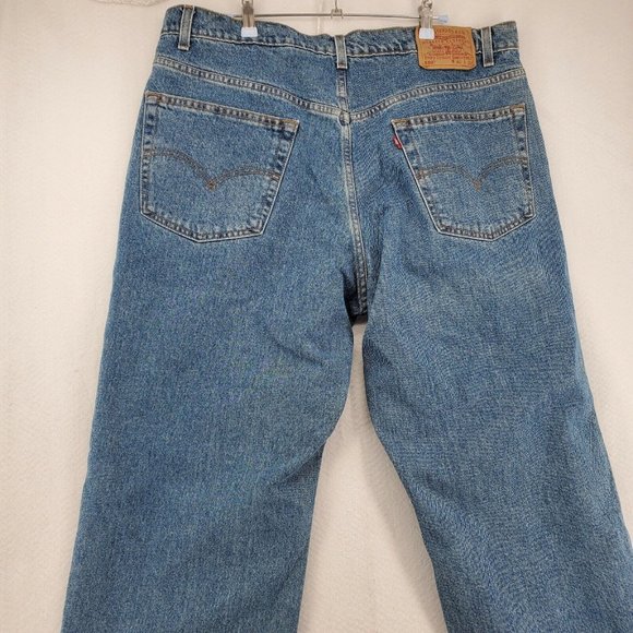 LEVI 550 Jeans Men's Straight Leg Denim 5-Pocket Medium Wash Blue 40/L32 - Picture 9 of 11